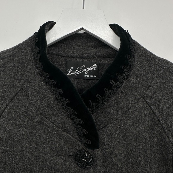 Vintage Lady Suzette Coat Womens 57" Bust 80% Wool 2X 3X Old Money Quiet Luxury - Picture 6 of 16